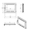 Дверка Везувий каминная Панорама (М) Антрацит